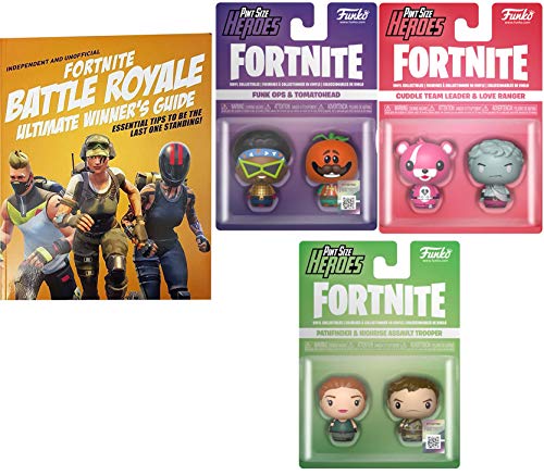 Ranger Game Battle Figures Fortnight Cuddle Team Leader & Love Ranger + 2 Pack Funk Ops and Tomatohead Action Royale Pathfinder & Highrise Assault Troop Collection + Ultimate Book Winners Guide