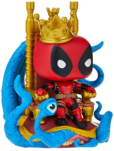 Pop! Deluxe Marvel Heroes King Deadpool on Throne Vinyl Figure, Multicolor