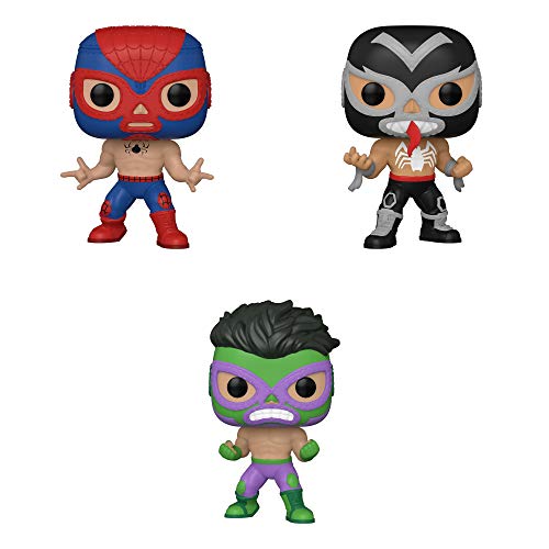 Funko Marvel: POP! Marvel Luchadores Collectors Set - Spider-Man, Venom, Hulk