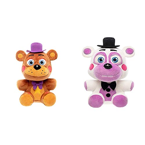 Funko Plush: Five Nights at Freddy's Pizza Simulator - Rockstar Freddy Collectible Figure, Multicolor & Plush: Five Nights at Freddy's Pizza Simulator - Helpy Collectible Figure, Multicolor