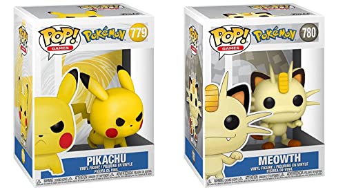Look at These Pokemons: Funko Pop! Games Pokemon - Pikachu 779/ Meowth 780 Gotta Collect Them All!