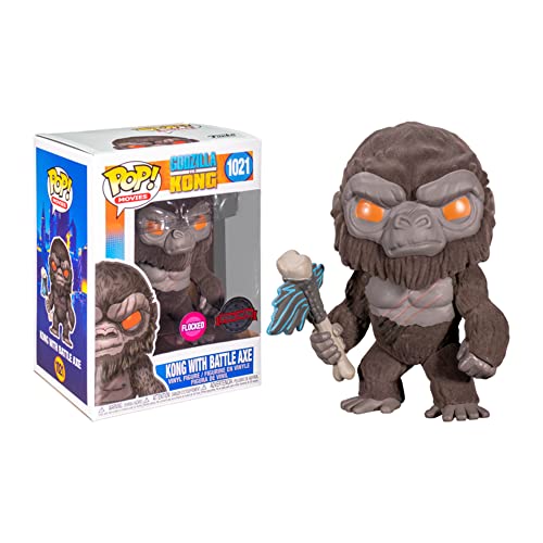 Funko Pop! Godzilla vs Kong Pop! Vinyl - Flocked Kong with Battle Axe Exclusive