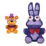 Funko Plush: Five Nights at Freddy's Pizza Simulator - Rockstar Freddy Collectible Figure, Multicolor & Five Nights at Freddy's Bonnie Plush, 6" , Purple Funko Plush: Five Nights at Freddy's Pizza Simulator - Rockstar Freddy Collectible Figure, Multicolor & Five Nights at Freddy's Bonnie Plush, 6" , Purple