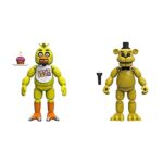 Funko Five Nights at Freddy's Articulated Chica Action Figure, 5-inch & Articulated Golden Freddy Action Figure,, Multicolor, 5.5 inches Funko Five Nights at Freddy's Articulated Chica Action Figure, 5-inch & Articulated Golden Freddy Action Figure,, Multicolor, 5.5 inches