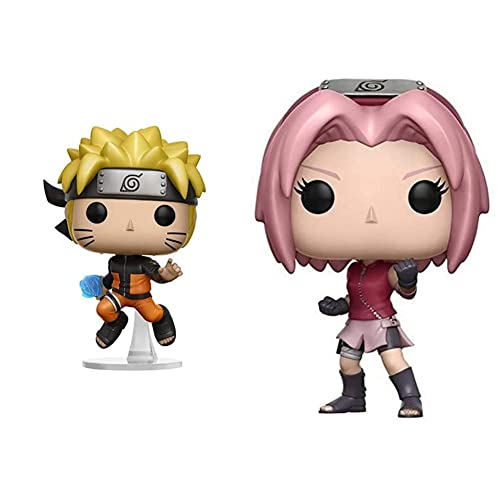 Funko POP Anime: Naruto Shippuden (Rasengan) Toy Figure & POP Anime: Naruto Shippuden Sakura Toy Figure,Multi