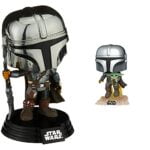 Funko Pop! Star Wars: The Mandalorian - Mandalorian (Chrome), Amazon Exclusive, Multicolor & Pop! Star Wars: The Mandalorian - Mandalorian Flying with The Child Grey Funko Pop! Star Wars: The Mandalorian - Mandalorian (Chrome), Amazon Exclusive, Multicolor & Pop! Star Wars: The Mandalorian - Mandalorian Flying with The Child Grey