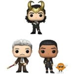 Funko Marvel: POP! Loki Collectors Set 2 - Mobius, President Loki, Ravonna Renslayer with Miss Minutes Funko Marvel: POP! Loki Collectors Set 2 - Mobius, President Loki, Ravonna Renslayer with Miss Minutes