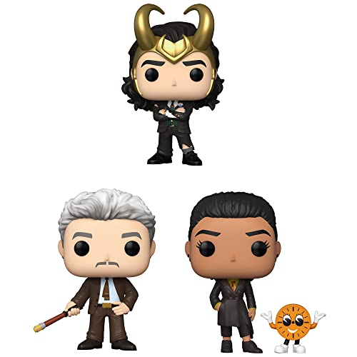 Funko Marvel: POP! Loki Collectors Set 2 - Mobius, President Loki, Ravonna Renslayer with Miss Minutes