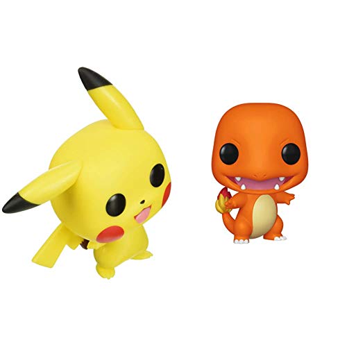 Funko Pop! Pokemon - Pikachu (Waving) Vinyl Figure & Pokemon - Charmander, Multicolor