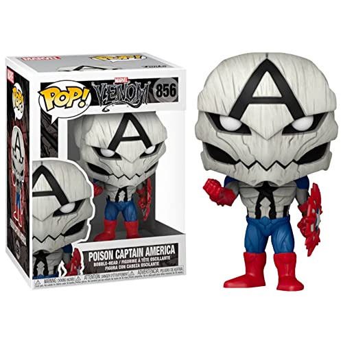 Funko Pop! Marvel Venom 856 Poison Captain America Exclusive Venomized Bobblehead