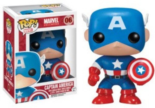 Funko Marvel Captain America Pop Vinyl Figure,Multi,3.75 inches