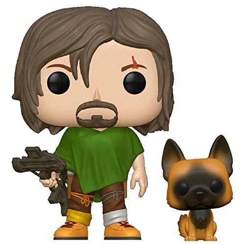 Funko POP TV & Buddy: Walking Dead - Daryl with Dog,Multicolor,3.75 inches,57638