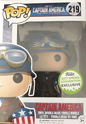 Funko Pop! Marvel Captain America World War 2, Emerald City Comic Con Spring Convention Exclusive, Concierge Collectors Bundle Vinyl Figure