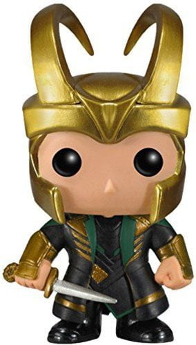 Funko POP Marvel (BOBBLE):  Helmet Loki Action Figure