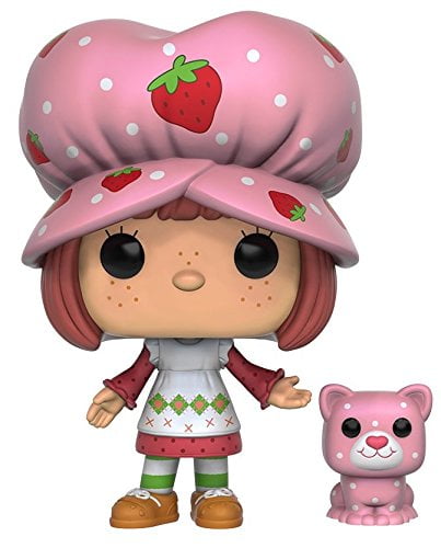 Funko POP Animation: Strawberry Shortcake - Strawberry Shortcake & Custard Action Figure,Multi-colored,3.75 inches