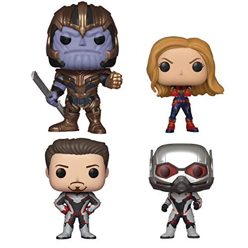 Funko Marvel: Pop! Avengers Endgame Collectors Set 2 - Thanos, Captain Marvel, Iron Man, Ant-Man