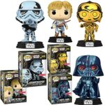 Star Comic Wars Pop! Figure Exclusive Bundled with Star Wars Retro Iconic Darth Vader + Luke Skywalker Light Saber Use The Force + Droid C3-PO + Stormtrooper 4 Items Star Comic Wars Pop! Figure Exclusive Bundled with Star Wars Retro Iconic Darth Vader + Luke Skywalker Light Saber Use The Force + Droid C3-PO + Stormtrooper 4 Items