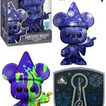 Star Artist Fantasia Mickey Mouse Sorcerer Bundled with Anniversary Artist's Series Protective Case Drip Paint + Deco Mini Disney Key Pin 3 Items