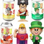 Retro Lucky Pirate Ad Icons Morning Figure Charms Soda Can Bundled with Quake Bustin' Mascot + Crunch Jean LaFoote Cap'n Quaker Character 3 Items
