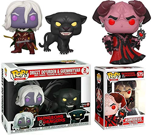 Astral Plane Figures Realms Fantasy Game of Dungeons Dragons Drizzt DoUrden PoP! Bundled with Creature Guenhwyvar Black Panther Exclusive + Supreme Master Asmodeus Epic Adventure 2 Items