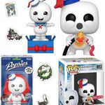 Double Stuff Puff Ghostbusters Exclusive Pop! Afterlife Stay puft Figure Bundled with Mischievous Zapped + Popsies Pop up Character Limited Edition + Stickers 2 Items