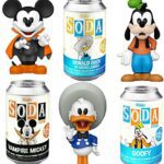 Hey! Mickey Figure Disney Pop Characters Bundled with Soda Vampire Mouse + Donald Duck Three Caballeros + Goofy Classic Can 3 items