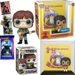 Experienced JJ Jimi & John Guitar Rocks Figure Pop! Bundled with Lennon Military Jacket + Hendrix Exclusive Album Cover + Beatles Trading Card Set 3- Items