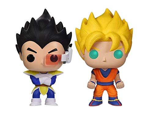 Funko POP! Anime: Dragonball Z Collectible Vinyl Figurine Bundle - Super Saiyan Goku & Vegeta
