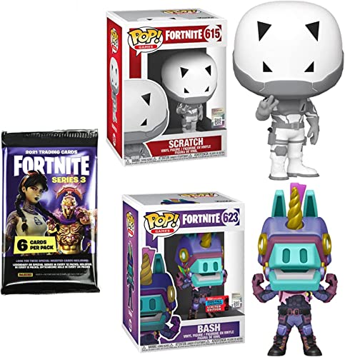 White Ball Compatible with Fortnite Scratch Pop! Figure Bundled with Uni Llama Bash + Trading Cards Hero Pack 3 Items Wall UP!