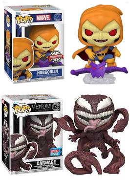 The Baddest Bad Guys Looking for Spider-Man Funko Pop! Bundle: Hobgoblin 959 Exclusive + Carnage 926 2021 NYCC Exclusive (2 Pops!)