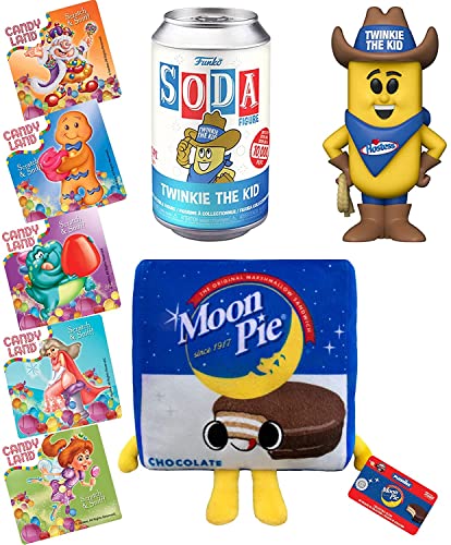 Cowboy Mascot Character Figure Ad Icons Bundled with Twinkie The Kid Soda Can Pop + Retro Exclusive Moon Pie Plush Throwback Fun Pack 2 Items