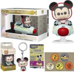 Space Mickey Disney World Mountain Ride Pop! Figure Bundled with Mickey Mouse Attraction Pocket Hanger + Disneyland Trading Cards + Mickey & Minnie Mouse Button Pack 4 Items Space Mickey Disney World Mountain Ride Pop! Figure Bundled with Mickey Mouse Attraction Pocket Hanger + Disneyland Trading Cards + Mickey & Minnie Mouse Button Pack 4 Items