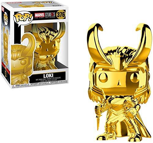 Funko Pop Marvel: Marvel Studios 10 - Loki (Gold Chrome) Collectible Figure, Multicolor