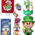 Tiger Rabbit Pop Ad Icons Morning Figure Charms Lucky Soda Can Bundled with Tony The Tiger Character Figure + Trix Plush Box + Monster Boo-Berry Frankenberry Character Pin 5 Items