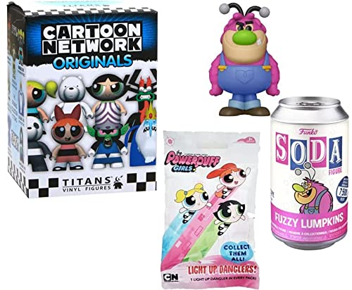 Power Fuzzy Girls Powerpuff Soda Lumpkins Soda Puff Pack Figure Bundled with Blind Titan Box Network Character + Clip Dangler Blind Bag Cartoon 3 Items