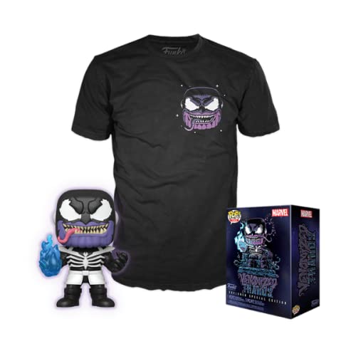 Funko 45460 POP and Tee: Marvel - Venomized Thanos - Small, Multicolor