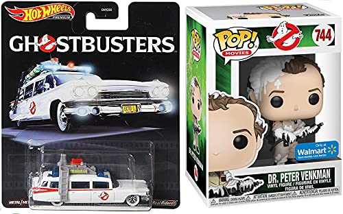 Splat Ghostbusters Movie Bill Murray Figure Marshmallow Venkman Exclusive Bundled with Car Theme Wheels Ecto-1 Model 2 Items Who ya Gonna Call?