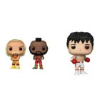 Funko Pop! WWE - Hulk Hogan & Mr. T, Hulkamania 2 Pack, Amazon Exclusive (51720) & Rocky 45th Anniversary - Rocky Balboa, Multicolor, Standard, (59252)