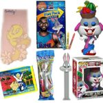 Frutti Bugs Bunny Pop! Looney Tunes Figure Carmen Miranda Bundled with Character Stickers + Rabbit in Fruit Hat + Space Jam Activity Book + Cartoon Memo Pad 5 Items