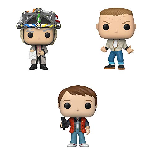 Funko Movies: Back to The Future Collectors Set 4 - Doc w/ Helmet, Biff Tannen, Marty in Puff Vest