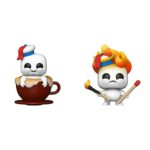 Funko Pop! Movies: Ghostbusters Afterlife - Mini Puft in Cappuccino Cup & POP Movies: Ghostbusters Afterlife - Mini Puft on Fire,Multicolor,Standard,48492