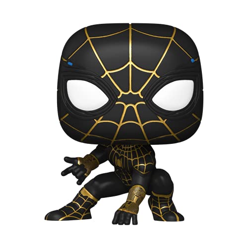Funko POP Marvel: Spider-Man: No Way Home - Spider-Man in Black and Gold Suit, 3.75 inches, (56827)