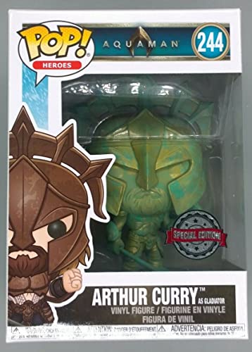 Funko POP! Heroes: Aquaman Movie - Arthur Curry [As Gladiator - Patina Finish] #244 - Walmart Exclusive!