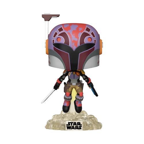 Funko Pop! Star Wars: Sabine Wren with Darksaber, Power of The Galaxy Series, Amazon Exclusive, Multicolor, 64929
