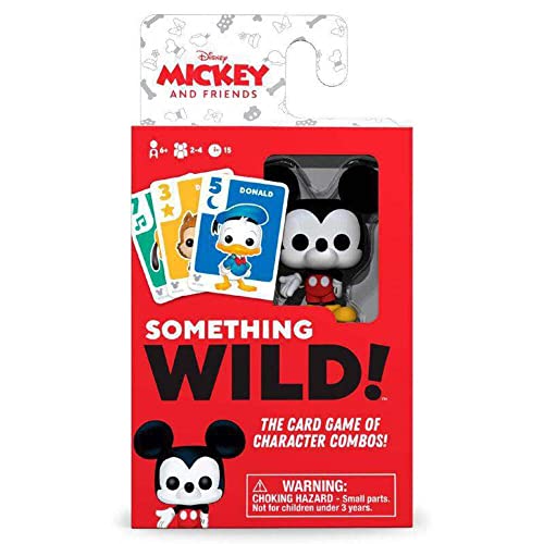Something Wild Family Card - Mickey & Friends Disney(Includes Collectable Mini POP!) Ideal for Children Ages 6 and Up - Fun for The Whole Family - Funko Board Game 51893