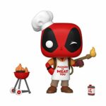 POP Funko Marvel: Deadpool 30th - Backyard Griller Deadpool, Multicolor, Standard