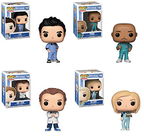 Funko TV: Pop! Scrubs Collectors Set - J.D., Turk, Dr. Cox, Elliot