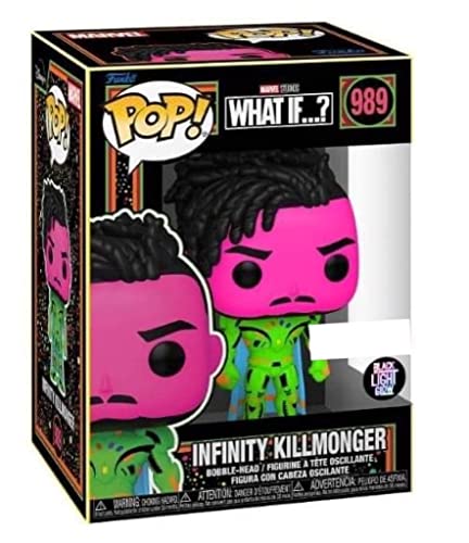 Funko Pop! Marvel Black Light Vinyl Figure Collection MCU Glow Toy (Kilmonger (10 Inch))