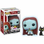 Funko Seated Sally [Glow-in-Dark & Flocked] (Walgreens Exclusive) POP! Disney x The Nightmare Before Christmas Vinyl Figure + 1 Classic Disney Trading Card Bundle (20927)