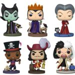 Funko Pop! - Disney Villains - Maleficent, Evil Queen Grimhilde, Lady Tremaine, Doctor Facilier, Captain Hook, and, Cruella de Vil - Set of 6 Figures Funko Pop! - Disney Villains - Maleficent, Evil Queen Grimhilde, Lady Tremaine, Doctor Facilier, Captain Hook, and, Cruella de Vil - Set of 6 Figures